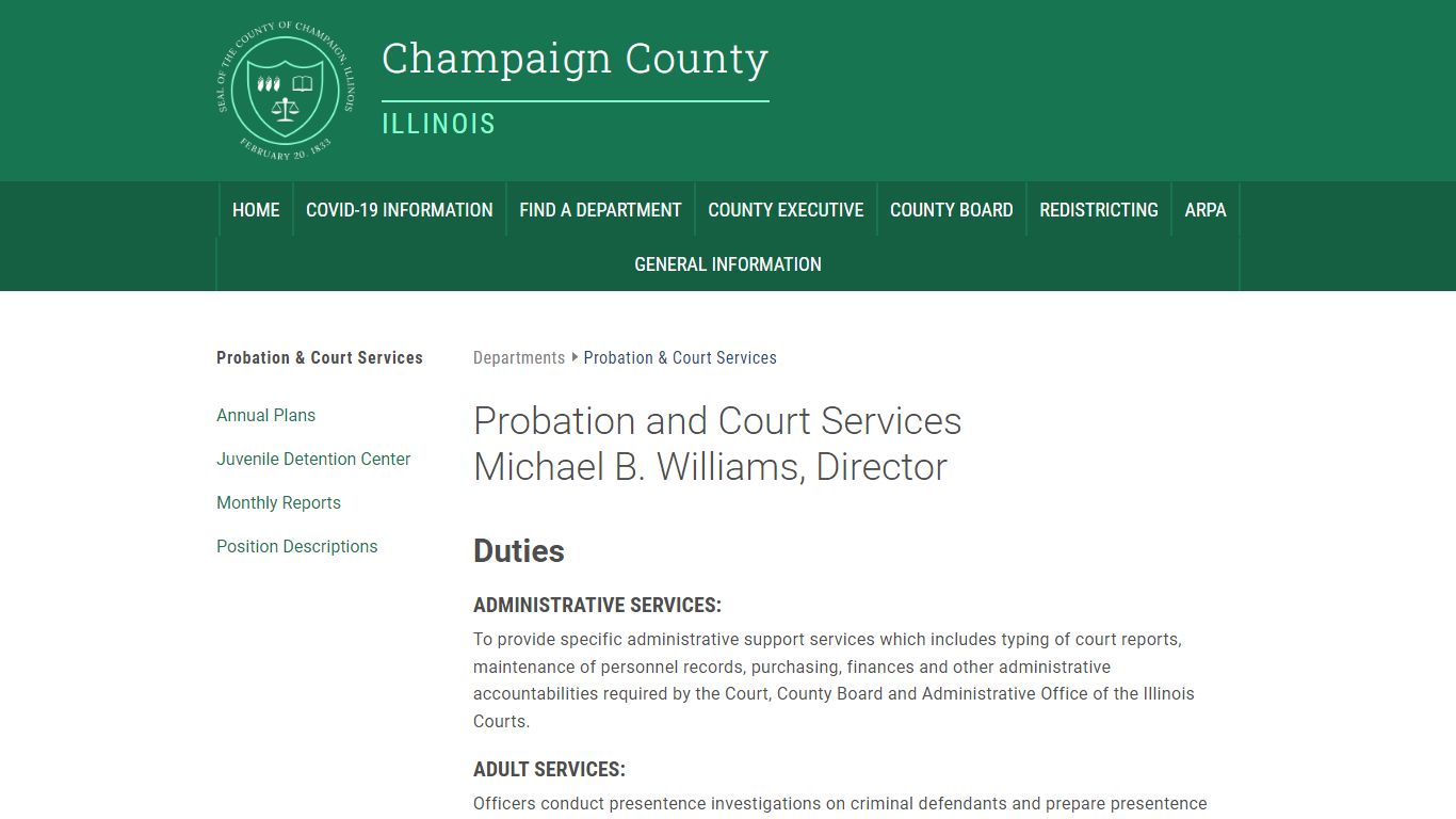 Probation and Court Services - Champaign County, Illinois